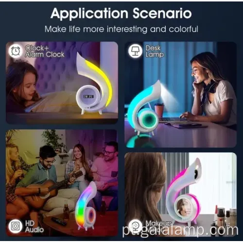 Alto -falante Bluetooth com exibição colorida de relógio LED